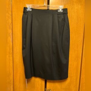 M.M. LaFleur Remy 1.0 Black Washable Wool Twill Skirt